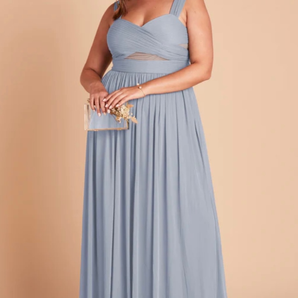 Birdie Grey Elyse Dusty Blue 1X Bridesmaid Dress
